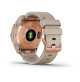 fēnix 7S Sapphire Solar - Rose Gold Titanium with Limestone Leather Band - 42mm - Sapphire Solar - 010-02539-35 - Garmin